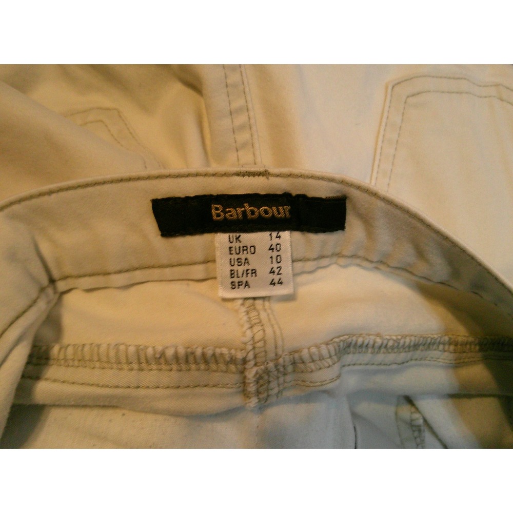 Barbour Womens Beige High Rise Straight Leg Pants‎ Size 10 - Picture 3 of 3